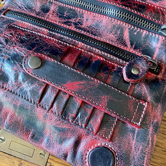 Bed Stu Black and Red Leather Wristlet - Picture 7 of 11